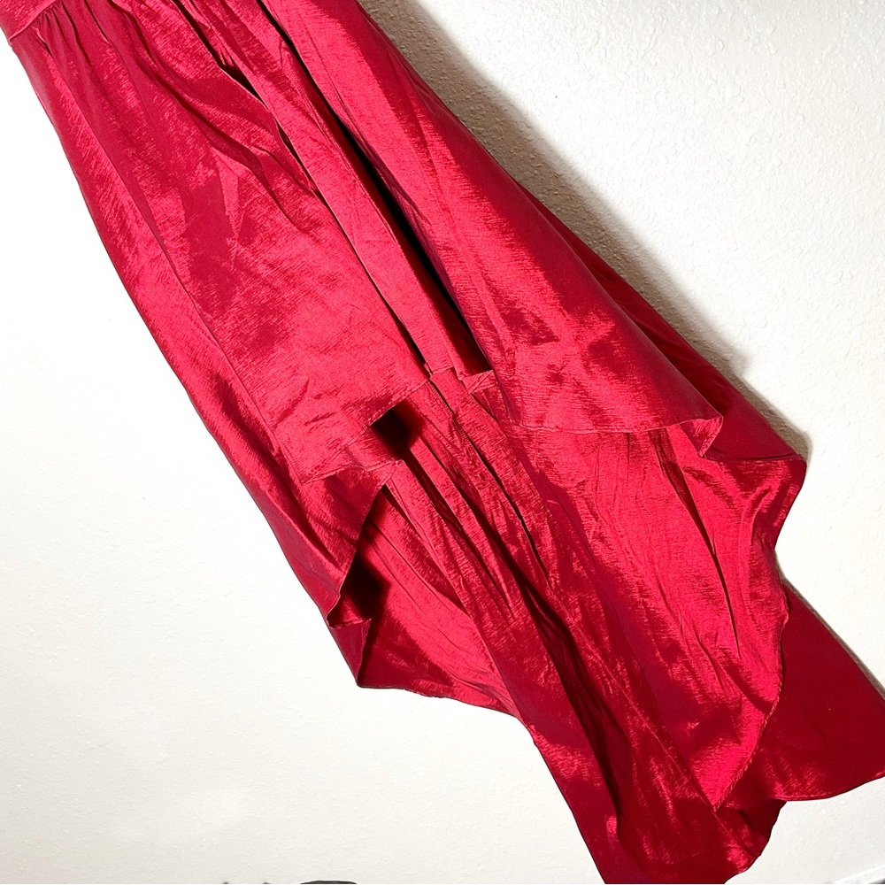 B Darlin Red Formal Hi-Lo Gown - Picture 3 of 4